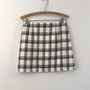 NWT Pink Lily Plaid Mini Skirt